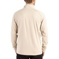 thumbnail image 2 of Men's Cutter & Buck Tan Philadelphia Eagles Throwback Logo Adapt Eco Knit Stretch Recycled Quarter-Zip Pullover, 2 of 2