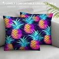 thumbnail image 3 of Nawypu Pineapple Satin Pillowcases Standard Pineapple Chevron Silk Satin Pillowcase for Hair and Skin Pillow Cases Silky Pillow Cover with Envelope Closure, 3 of 5