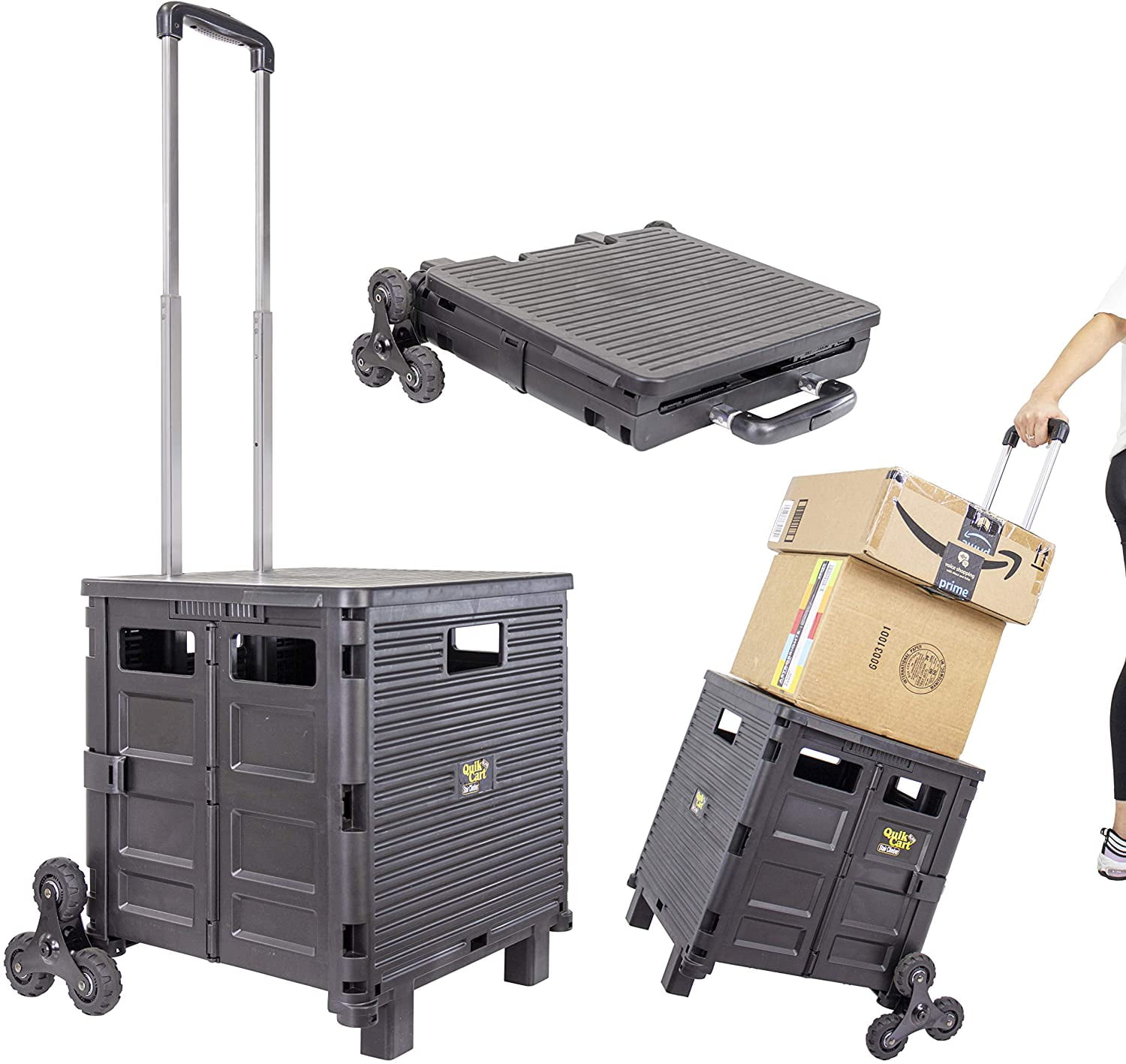 dbest products Quik Cart Elite Stair Climber Wheeled Rolling Crate