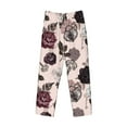 thumbnail image 4 of Daiia Men'S Retro Red Black Roses Pants,Bottoms Sleep Lounge,Pajama Pants,Pj Bottoms Drawstring And Pockets-Small, 4 of 9
