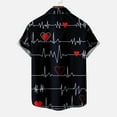 thumbnail image 5 of IROINNID Men's Casual Valentine's Day Printed Comfy Blouse With Pocket, 5 of 5