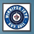 thumbnail image 1 of Cuadros Decorativos 5D bricolaje taladro redondo completo diamante pintura Winnipeg Jets decoración arte artesanía Wdftyju de costura negro 4 estilos, 1 of 7