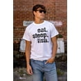 thumbnail image 4 of Eat Sleep Fish Fishermen's Life Funny Plus Size Crewneck Graphic Tee Shirt Brisco Brands 4X, 4 of 5