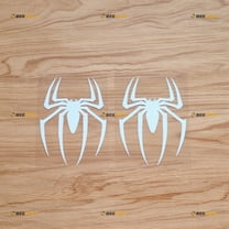 Spider Sticker Decal Vinyl Animal - 2 Pack White 4" - For Car Boat Laptop Cup No Background Die-cut