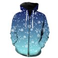 thumbnail image 1 of Winter Snowflake Pattern Men's Zipper Hoodies With Hood Jackets 3D Printed Hip Hop Cool Spring Tops Oversized 2024 Hot Sale, 1 of 5