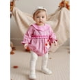 thumbnail image 5 of BemeyourBBs Thanksgiving Baby Girls Romper Plaid Embroidery Turkey Bodysuit, 5 of 9