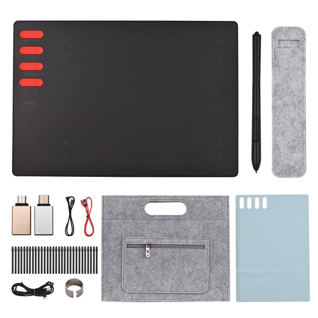 T505 Digital Drawing Tablet with 7.6x5.6in Active Area, 8192 Levels Pressure Sensitivity & 8 Customizable Shortcuts – Battery-Free Stylus, Smooth Natural Lines for Illustration/Design/Online Teaching