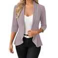 thumbnail image 2 of Cmfcve Women's Open Front Cardigans 3/4 Sleeve Elegant Party Loose Fit Shrugs Fall Layering Cover Ups Jackets, 2 of 9