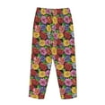 thumbnail image 3 of Lsque Daisies Flowers Print Women's Pajama Pants, Lounge Pant - Comfortable Home Wear,Elastic Waistband, Stylish Design-Large, 3 of 9