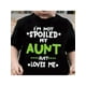 thumbnail image 1 of i'm Not Spoiled, it'S Just That My aunt Loves Me Letter Print Boys T-Shirt - Vibrant Short Sleeve T-Shirt for Summer Fun - Casual Style for Boys and Girls, 1 of 7