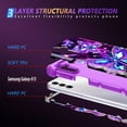 thumbnail image 3 of Casetego For Samsung Galaxy A15 5G Case,Glow in The Dark Three Layer Heavy Duty Shockproof Full Body Protection Hard Plastic Bumper+Soft Silicone Protective Case,Dark Purple Butterfly, 3 of 9