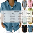 thumbnail image 3 of Yievot Button Down Shirts for Women Collared Roll-Up Short Sleeve Lightweight Breathable Tops, 3 of 5