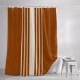 thumbnail image 3 of Shower Curtains for Bathroom, Burnt Orange Beige Striped Waterproof Fabric Shower Curtain, Modern Farmhouse Retro Lines Decorative Bathroom Curtain for Bathtub, 36"x72", No Hooks Included, 3 of 9