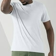 thumbnail image 4 of Jinhomg Mens Casual Summer Tee Shirts Loose Fit Comfy Plain Crew Neck Tops Big and Tall Short Sleeve T-Shirts Lightweight Daily Wear Deal of The Day White XXXXL, 4 of 7
