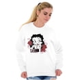 thumbnail image 3 of Betty Boop Sassy Flirty Cartoon Women Crewneck Sweatshirt Brisco Brands L, 3 of 5