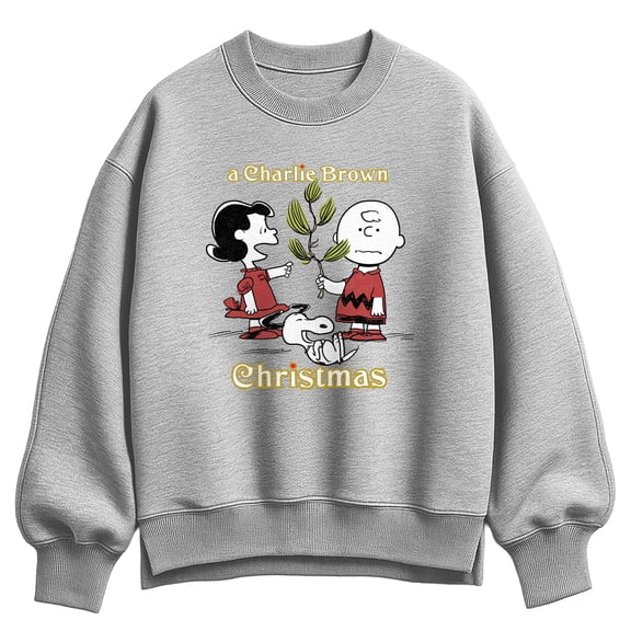 Peanuts - Charlie Brown Christmas Tree Oversized Fleece Crew Sweatshirt