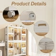 thumbnail image 6 of Holaki Portable Wardrobe Closet Storage Organizer, Kids Wardrobe Closet with Wheels, Collapsible Plastic Baby Wardrobe Storage Cabinet, 12 Magnetic Doors, 12 Cubes & 2 Hanging Rods with 16 Hangers, 6 of 11