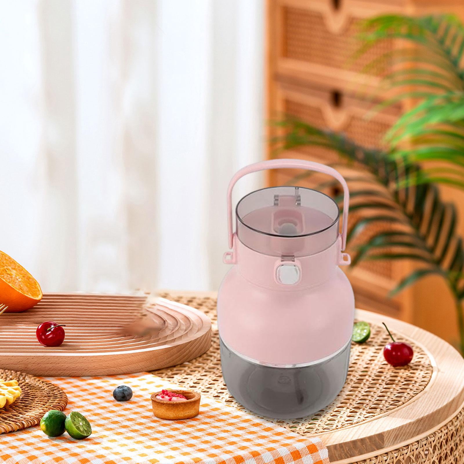 CoudarTitie Portable Electric Blender Personal Juicer 500ml USB C Charging Leakproof Lid 70W Pink