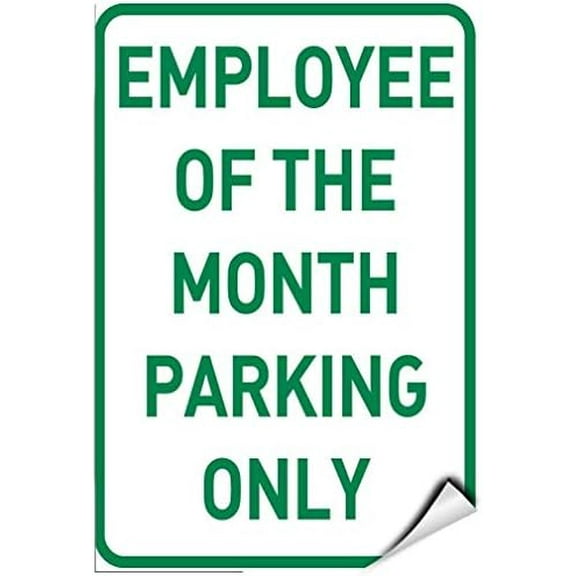 Employee of The Month Parking Only Your Logo Parking Sign Road Sign Business Sign 12X8 Inches Metal Tin Sign