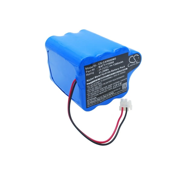 1300mAh 120260, 20VECS1400, 7741715, BATT/110260, OM11239 Battery for Cardioline Delta 60  Plus ECG Machine