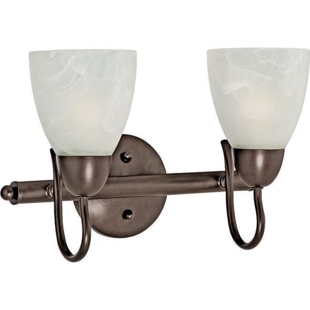 - Boston Harbor Dimmable Vanity Light Fixture, (2) 60/13 W, Medium, A19/Cfl Lamp, Venetian Bronze