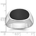 thumbnail image 2 of 14K White Gold Ibgoodman Men's East-West Oval Onyx Complete Ringsize 10 - Jbsp, 2 of 5