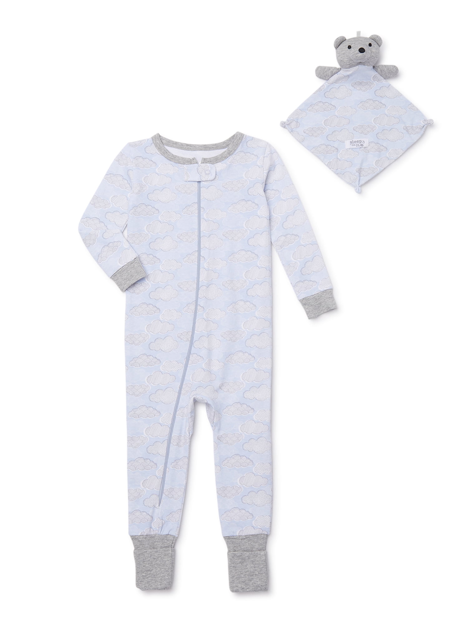 Sleep On It Baby Boys Convertible Footed OnePiece Sleeper Pajamas with
