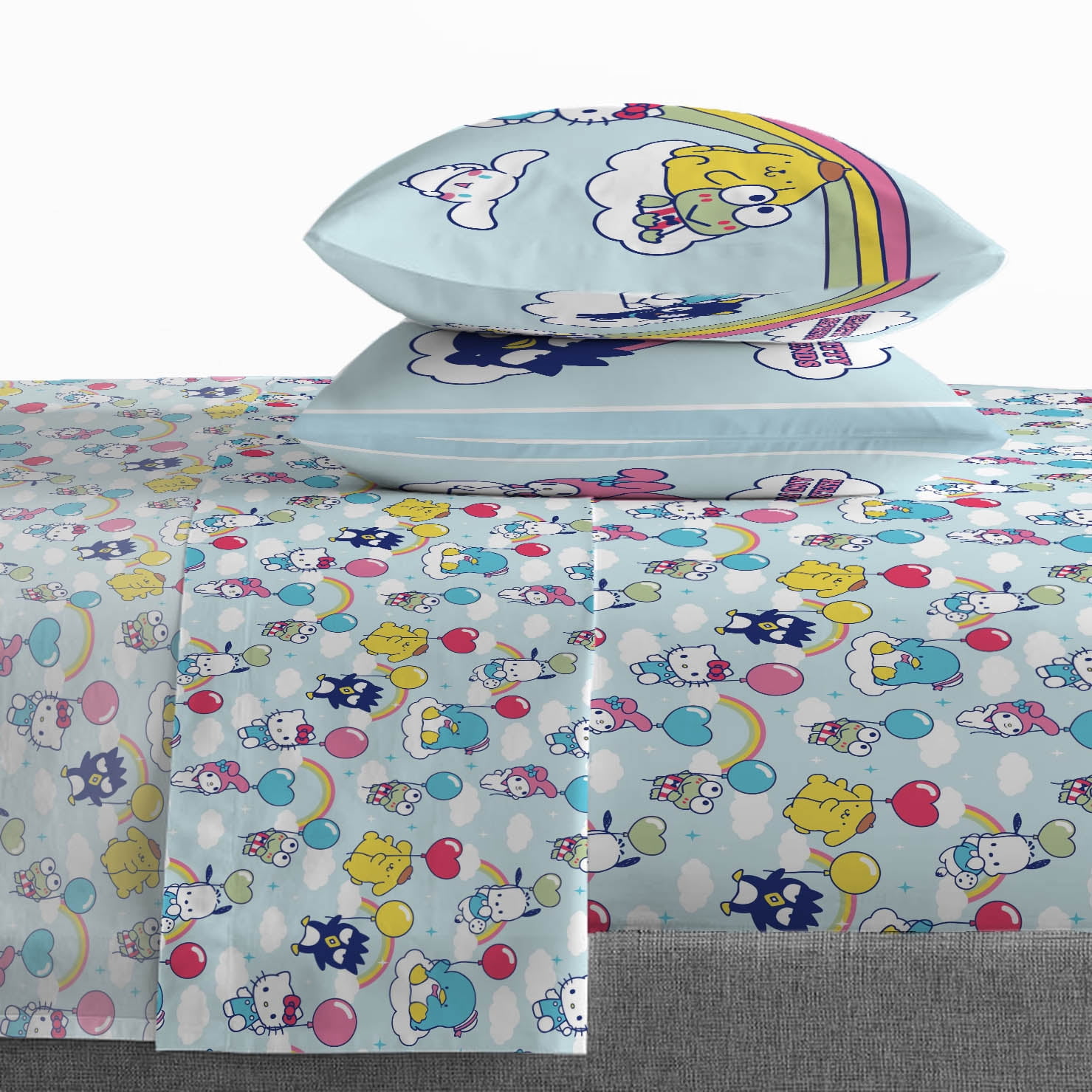 Hello Kitty Rainbowtastic Day 4 Piece Full Size Sheet Set