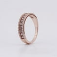 thumbnail image 3 of Silver & Stone Jewels 14K Rose Gold Plated Anniversary Wedding Band Ring Chocolate Cubic Zirconia Silver, 3 of 6
