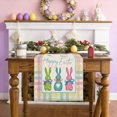 thumbnail image 5 of Easter Linen Table Runner and Placemat Set, Heat Insulation Table Cloth for Kitchen Dining Table, Decorative Table Linen for Easter Party Family Gathering and Holiday Meals, 12.99*70.87in, D, 5 of 5