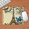 thumbnail image 3 of CafePress - Paris Eiffel Tower Butterfly Retro Elega Mousepad - Non-slip Rubber Mousepad, Gaming Mouse Pad, 3 of 6
