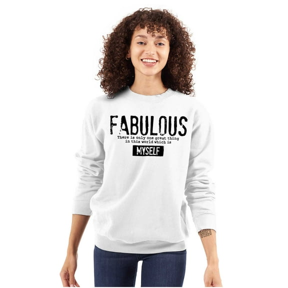Fabulous Confidence Ironic Definition Women Crewneck Sweatshirt Brisco Brands S