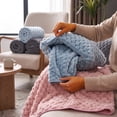 thumbnail image 5 of Flannel Convertible Pillow Blanket, Portable 2‑in‑1 Plush Throw That Folds Into Pillow, Warm Soft Travel Blanket for Sofa, Office and Road Trips, 5 of 6
