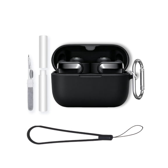 HYRACPO Soft Silicone Case for Bose Ultra Open Earbuds (2nd Gen), Shockproof & Anti-Scratch Protective Cover, Anti-Lost & Dustproof-Black