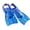 BL, variant on Reef Tourer Snorkel Fins for Kids and Adults, Adjustable Open Heel, Compact Short Blade Swimming Snorkeling Flippers, Travel Size, RF0106P, Blue, Large