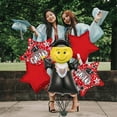thumbnail image 2 of PMU Graduation Jumping Smiley Grad Balloon Bouquet | Jumping Grad Mylar Balloons | Jump for Joy Graduation Smiley Grad Balloon | Grad Foil Balloons | Red (5/Pkg) Pkg/1, 2 of 7