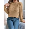 thumbnail image 4 of Sweaters for Women Fall Fashion 2025 Trendy Long Sleeve Pullover Lantern Knit Sweater Tops Khaki L, 4 of 8