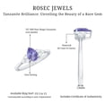 thumbnail image 6 of Rosec Jewels Pear Cut Tanzanite Solitaire Ring with Diamond Accent (1.25 CT, AAA Quality), 18K White Gold, US 7.50, 6 of 9