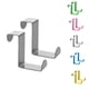 thumbnail image 4 of Monstrate 2pcs Over Door Hooks Stainless Steel Cabinet Rack Kitchen Sturdy Z-shaped Hanger Hangers Clasp Nail-Free Household Type3 NO3, 4 of 6