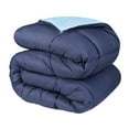 thumbnail image 3 of BNM Reversible Comforter, Twin/Twin XL, Navy Blue - Light Blue, 3 of 11