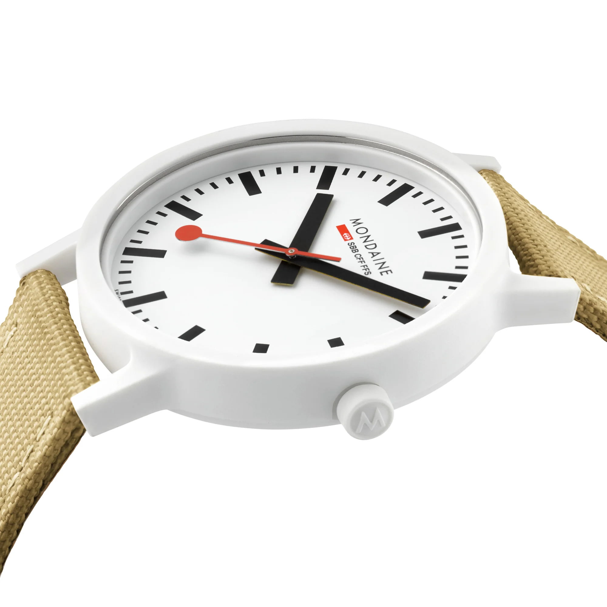 Mondaine Essence Quartz White Dial Ladies Watch MS1.32110.LS 