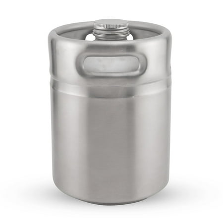

Kegworks Keg Style Stainless Steel Beer Growler - 2 Liters