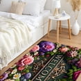 thumbnail image 2 of JML Non-Slip Microfiber & Rubber Doormat - Soft Entryway Rug for Home/Office (16"x24") - Easy Clean Door Mat for Indoor/Outdoor Use, Floral Welcome Design, 2 of 5