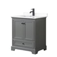 thumbnail image 4 of Wyndham Collection WCS202030SWBC2UNSMXX Deborah 30" Free Standing Single Basin Vanity Set, 4 of 7