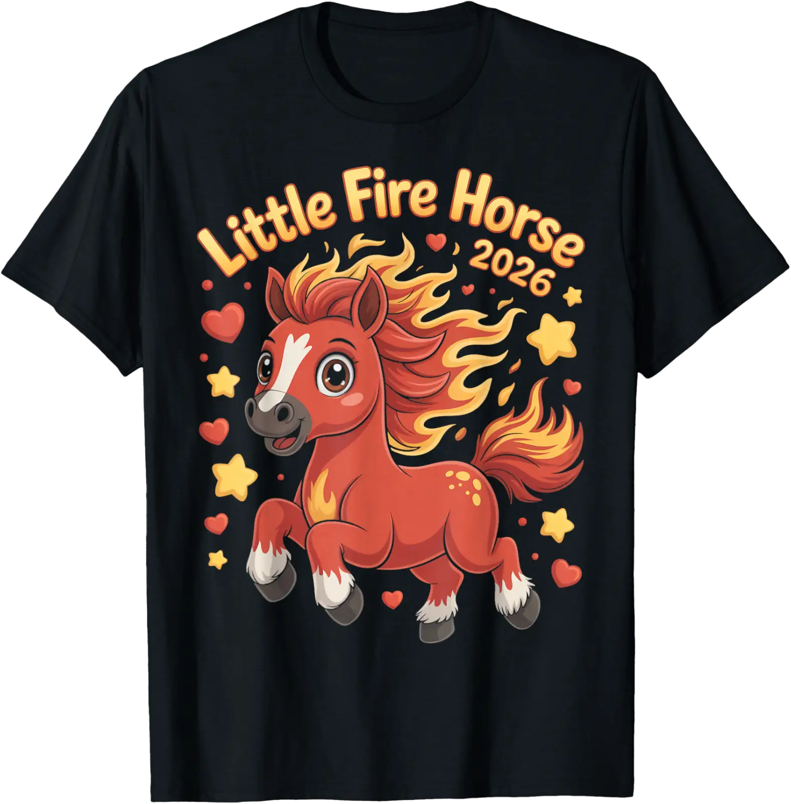 Little Fire Horse Chinese Lunar New Year Of The Horse 2026 T-Shirt ...