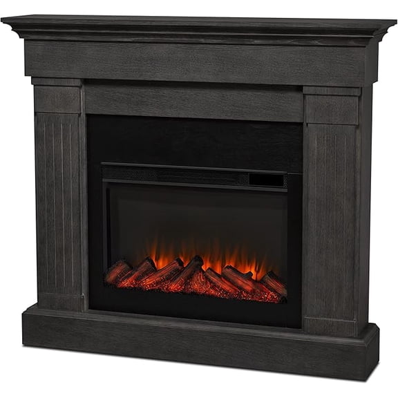 Real Flame Crawford 48" Slim Electric Fireplace in Gray
