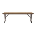 thumbnail image 2 of Correll Adjustable Height High Pressure Top Folding Table, 24x60", RECTANGULAR MED OAK BROWN, 2 of 4