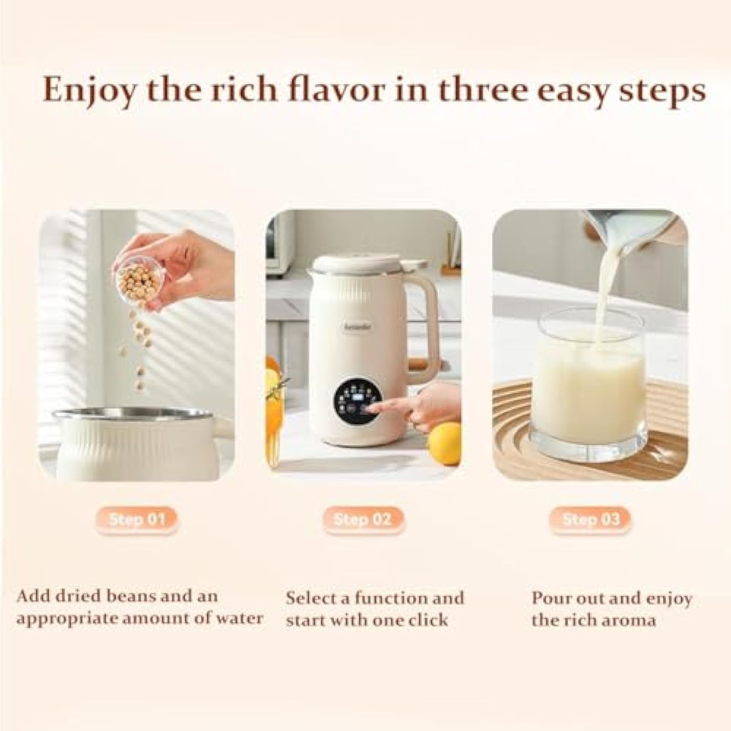 Nutripour - The 8-in-1 Multifunction Nut Milk Maker, Household Multifunctional Maker, Automatic Plant-Based Milk Blender, for Nut Milk, Oat Milk, Soy Milk