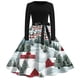 thumbnail image 3 of Vestido vintage con vuelo para mujer, vestido navideño sin mangas con encaje estilo retro para ama de casa, vestido de fiesta de noche, vestido de graduación a rayas de manga corta, 3 of 5