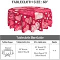 thumbnail image 3 of Happy Mother Day Tablecloth Round 60 Inch Ruitic Pink Red Love Heart Table Cloth Waterproof Fabric Farmhouse Mother Day Tablecloths Decorative for Holiday Home Party Wedding Picnic, 3 of 6